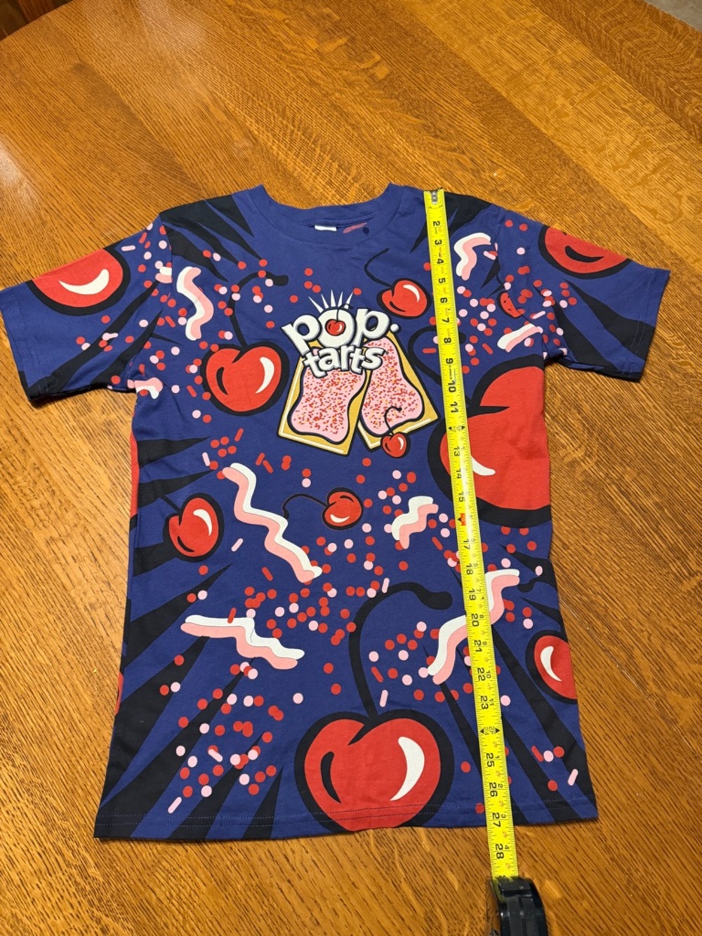 Pop-Tarts Cherry Graphic Tee - Blue & Red, Size M - Picture 2 of 4